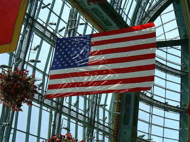 Flag in Bellagio atrium