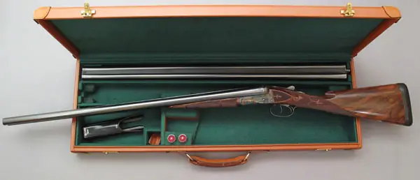 A. H. Fox BE Grade with case and two sets of barrels