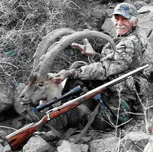 Jim with his ibex.