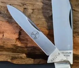 Great Eastern Cutlery Tidioute #44 Buffalo Jack Gunstock Knife blade detail